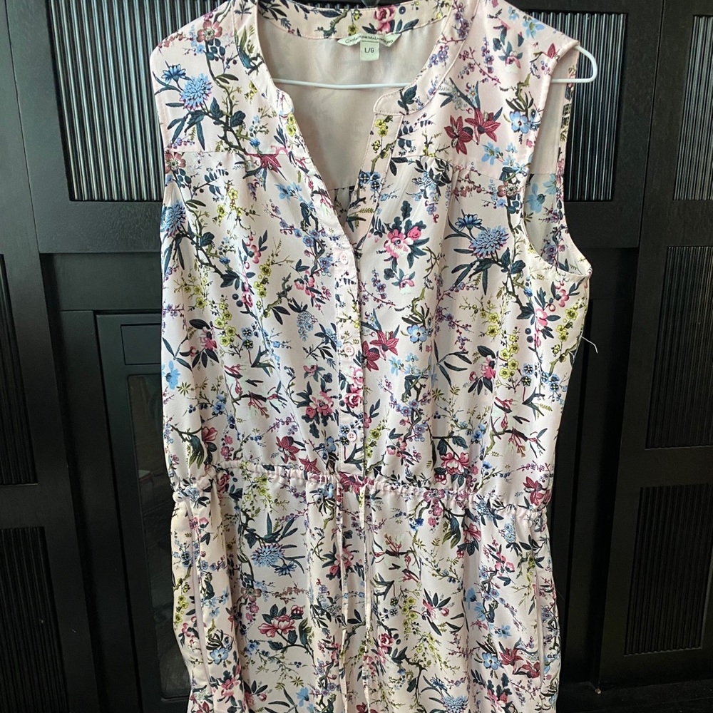 Catherine Malandrino pink floral dress L